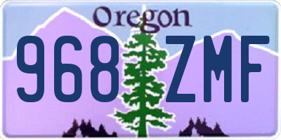 OR license plate 968ZMF