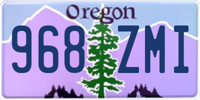 OR license plate 968ZMI
