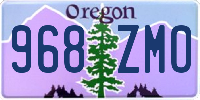 OR license plate 968ZMO