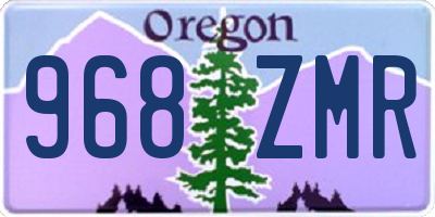 OR license plate 968ZMR