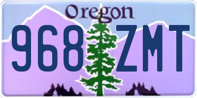 OR license plate 968ZMT