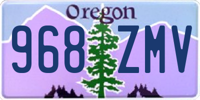 OR license plate 968ZMV