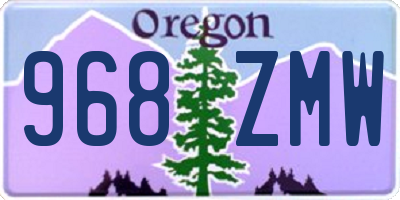 OR license plate 968ZMW