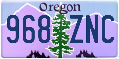 OR license plate 968ZNC