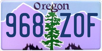 OR license plate 968ZOF