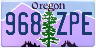 OR license plate 968ZPE