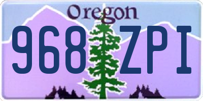 OR license plate 968ZPI