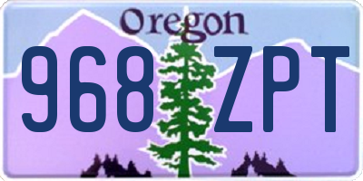 OR license plate 968ZPT