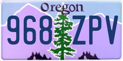 OR license plate 968ZPV