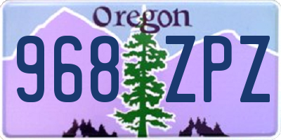 OR license plate 968ZPZ