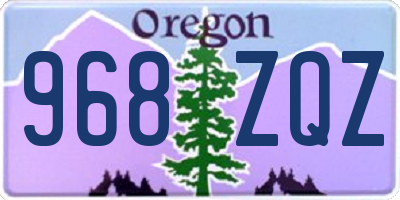 OR license plate 968ZQZ