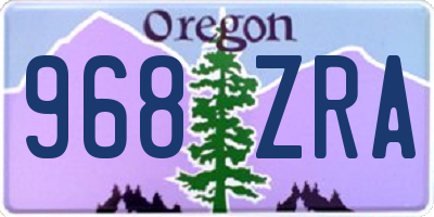 OR license plate 968ZRA