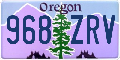 OR license plate 968ZRV