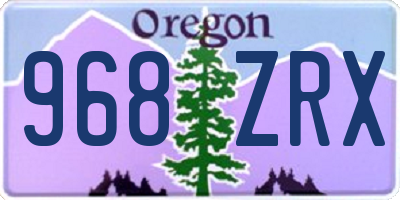 OR license plate 968ZRX