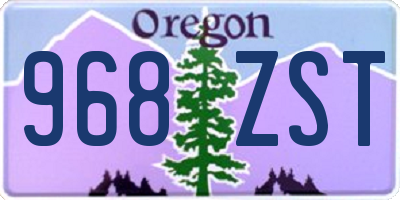 OR license plate 968ZST