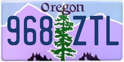 OR license plate 968ZTL