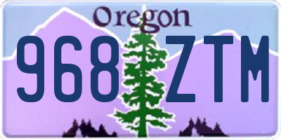 OR license plate 968ZTM