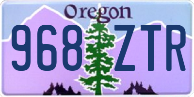 OR license plate 968ZTR
