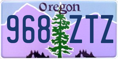 OR license plate 968ZTZ