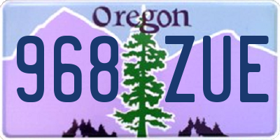 OR license plate 968ZUE