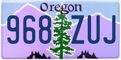 OR license plate 968ZUJ