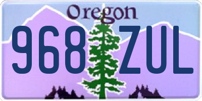 OR license plate 968ZUL