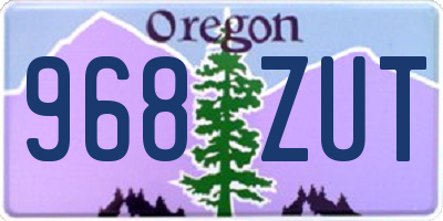 OR license plate 968ZUT