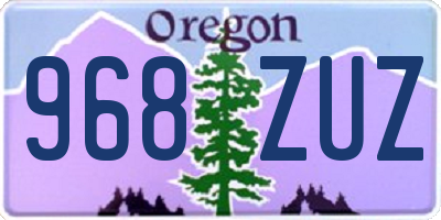 OR license plate 968ZUZ