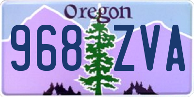 OR license plate 968ZVA