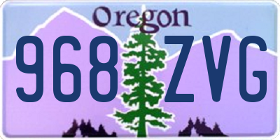 OR license plate 968ZVG