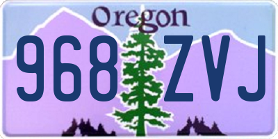 OR license plate 968ZVJ