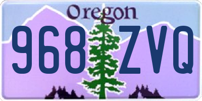 OR license plate 968ZVQ