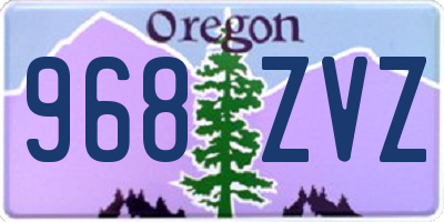 OR license plate 968ZVZ