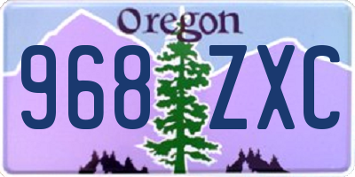 OR license plate 968ZXC