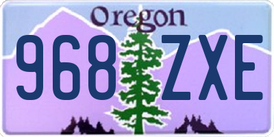 OR license plate 968ZXE