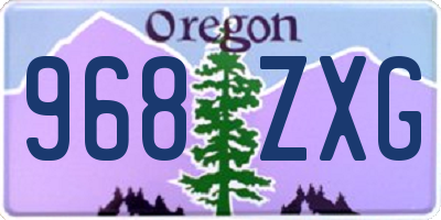 OR license plate 968ZXG