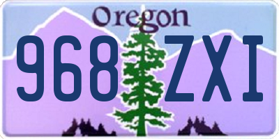 OR license plate 968ZXI