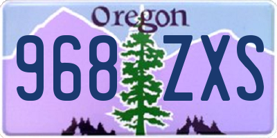 OR license plate 968ZXS