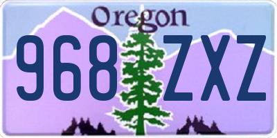 OR license plate 968ZXZ