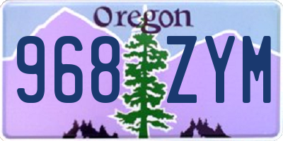 OR license plate 968ZYM