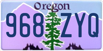 OR license plate 968ZYQ