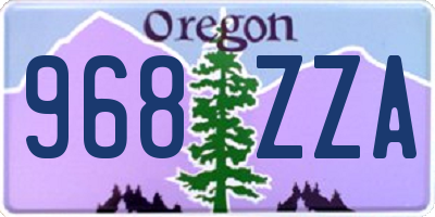 OR license plate 968ZZA