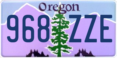 OR license plate 968ZZE