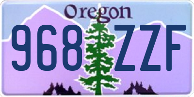 OR license plate 968ZZF