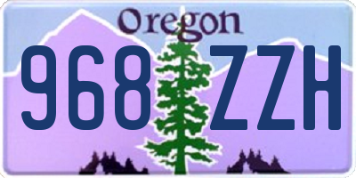 OR license plate 968ZZH