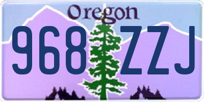 OR license plate 968ZZJ