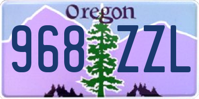 OR license plate 968ZZL