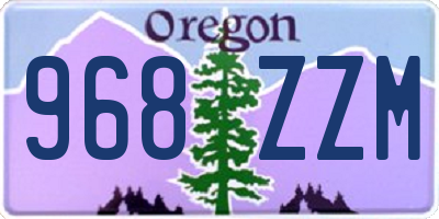 OR license plate 968ZZM