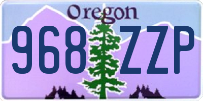 OR license plate 968ZZP