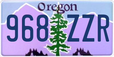 OR license plate 968ZZR
